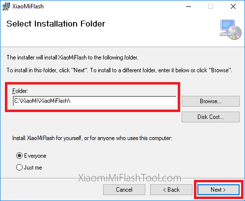 XiaoMiFlash Installation Folder - How to Install Xiaomi Flash Tool